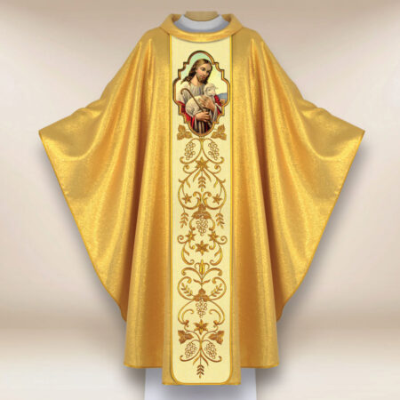 Casulla con la imagen de Jesús Buen Pastor
