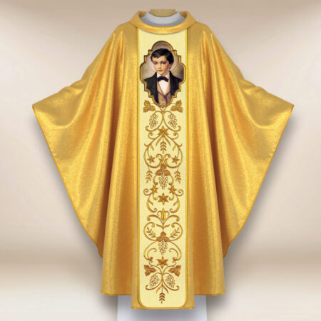 Casulla con la imagen de San Domingo Savio