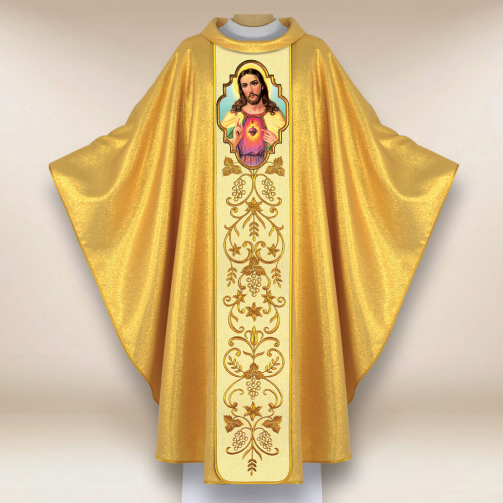 Casulla con imagen Sagrado Corazón de Jesús