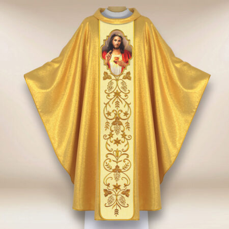 Casulla con la imagen del Sagrado Corazón de Jesús
