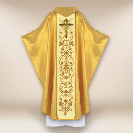 Casulla con la imagen de Jesús Misericordioso y San Faustino