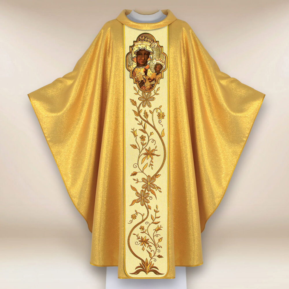 Casulla con imagen de la Madonna de Częstochowa