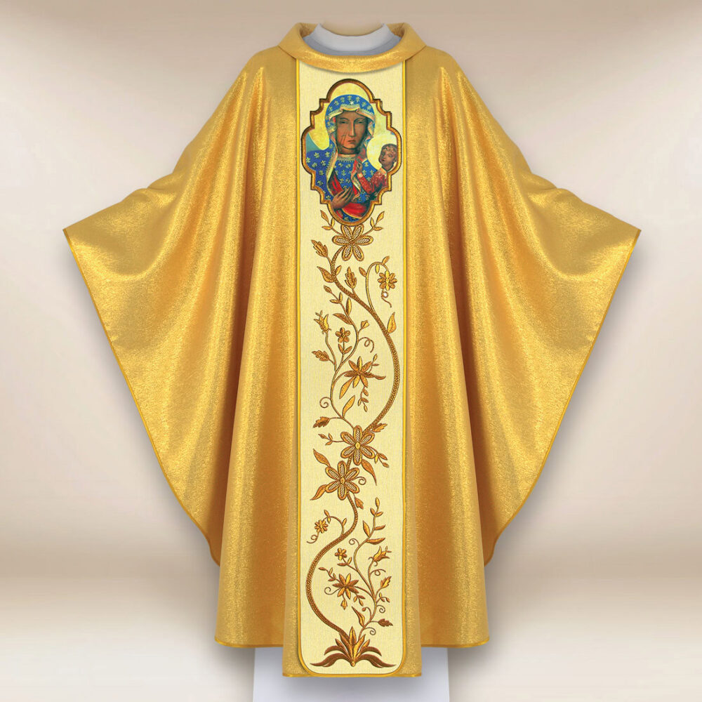 Casulla con la imagen de la Madonna de Częstochowa
