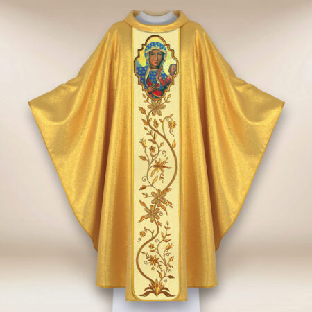 Casulla con la imagen de la Madonna de Częstochowa
