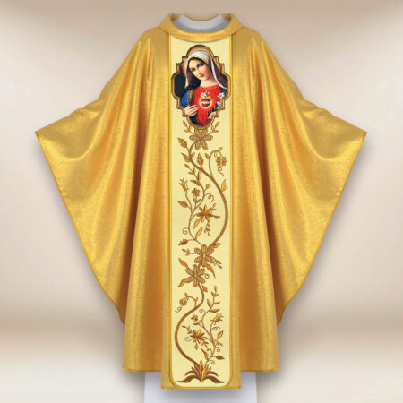 Casulla con imagen Corazón de María