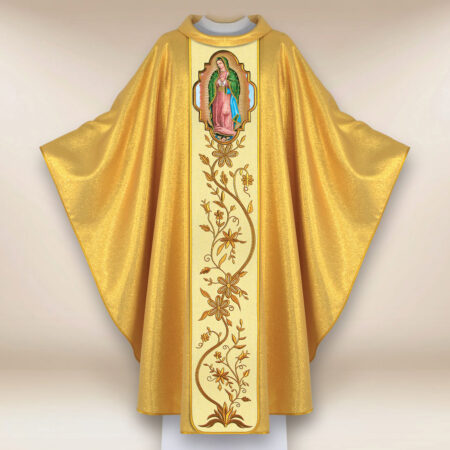 Casulla con la imagen de la Madre de Dios de Guadalupe
