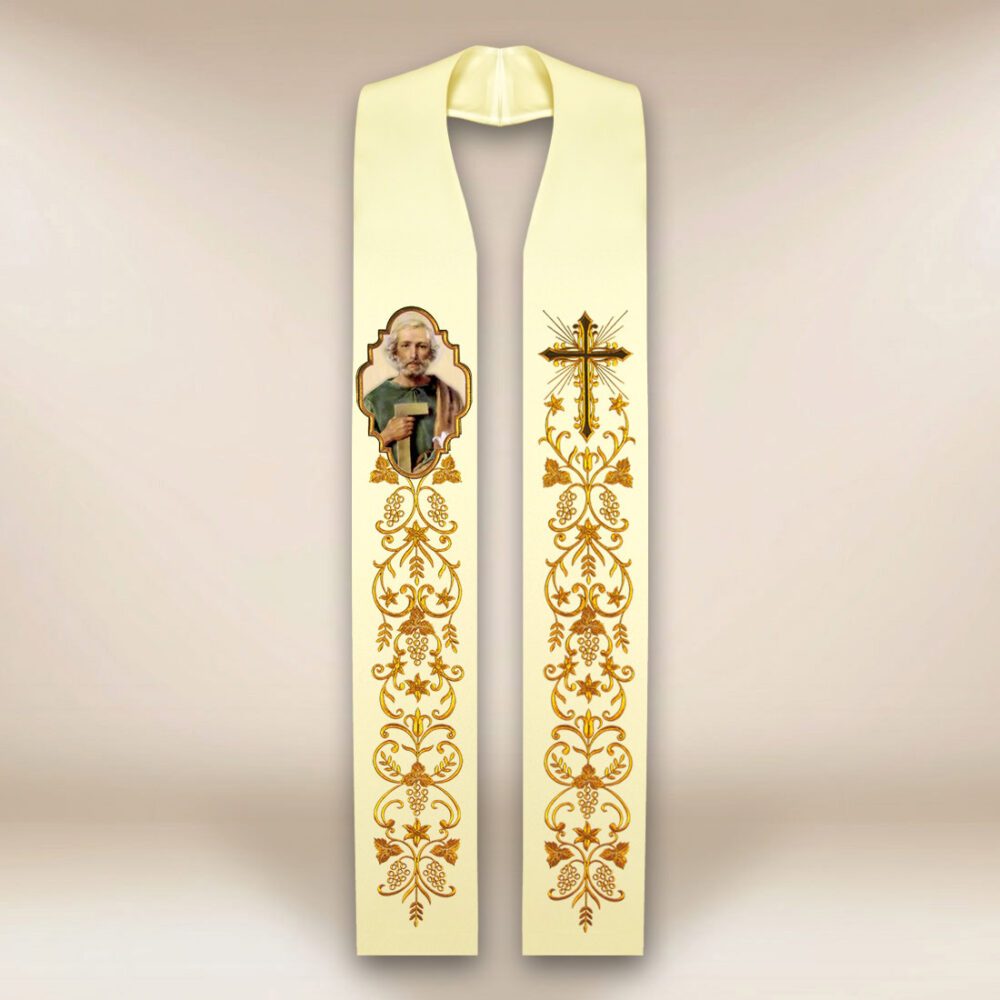 Estola con imagen de San José Obrero
