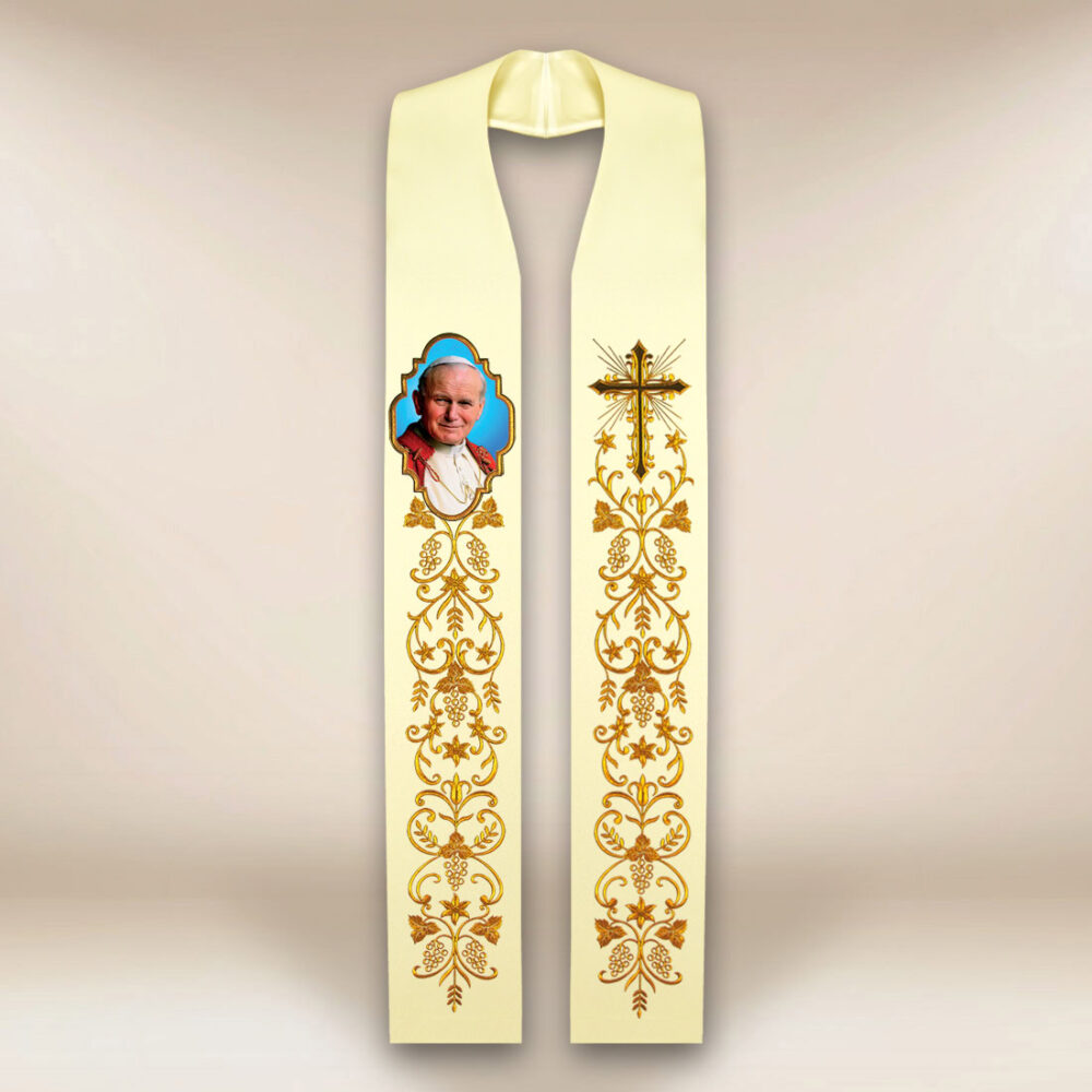 Estola con la imagen de San Juan Pablo II