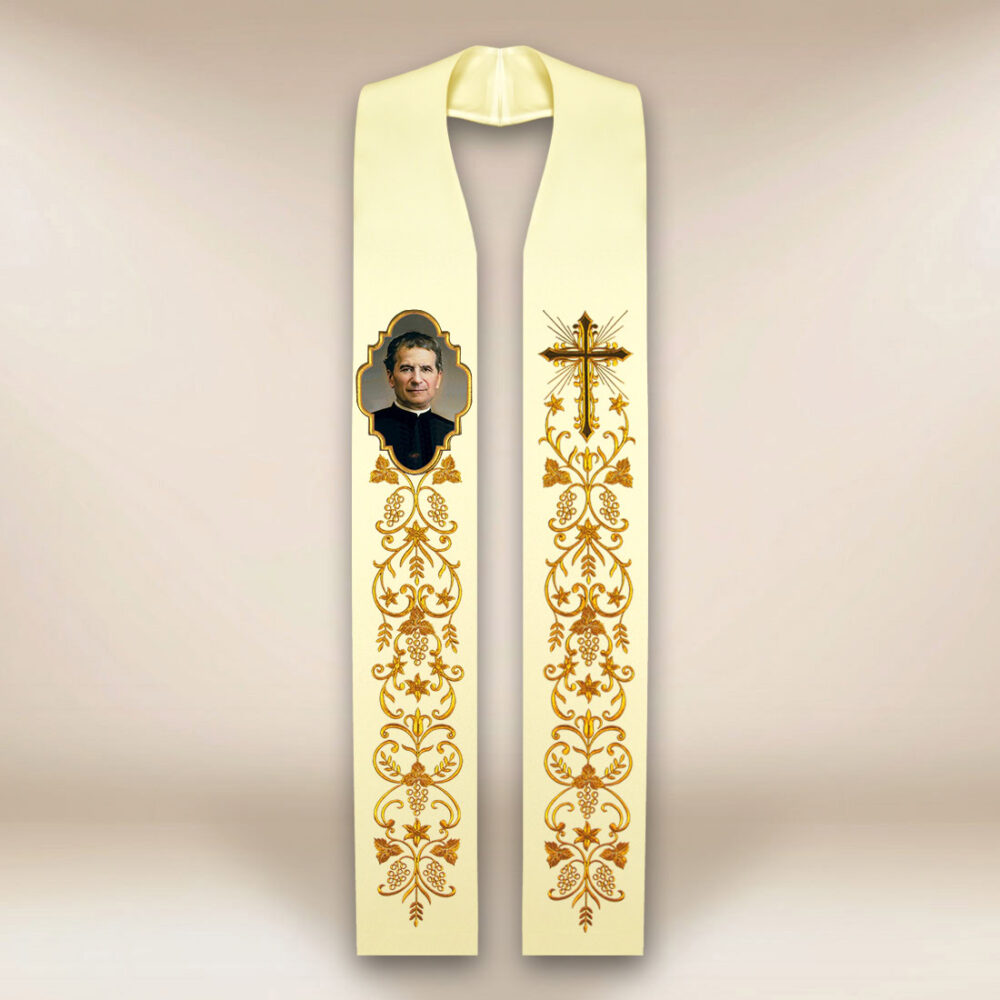 Estola con imagen de San Juan Bosco