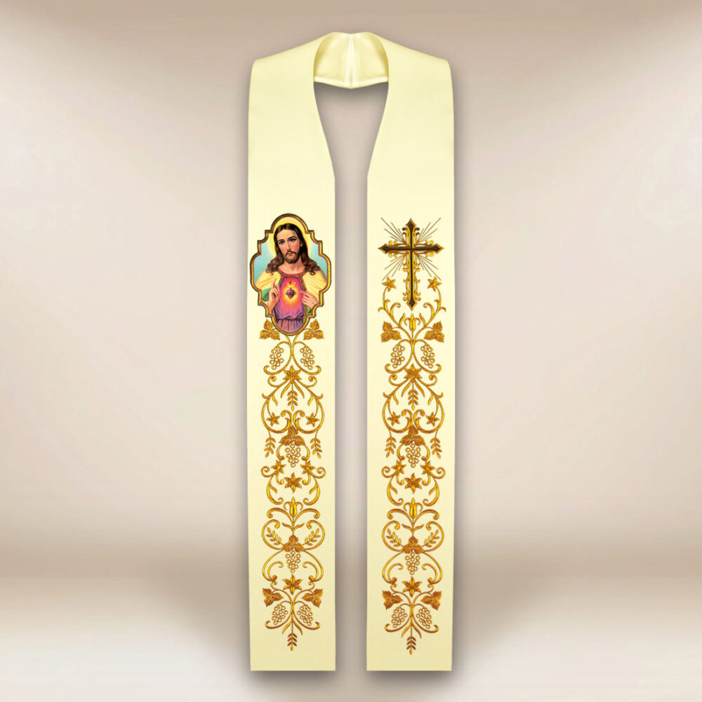 Estola con la imagen Corazón de Jesús
