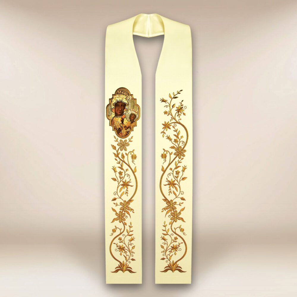 Estola con la imagen de Nuestra Señora de Czestochowa