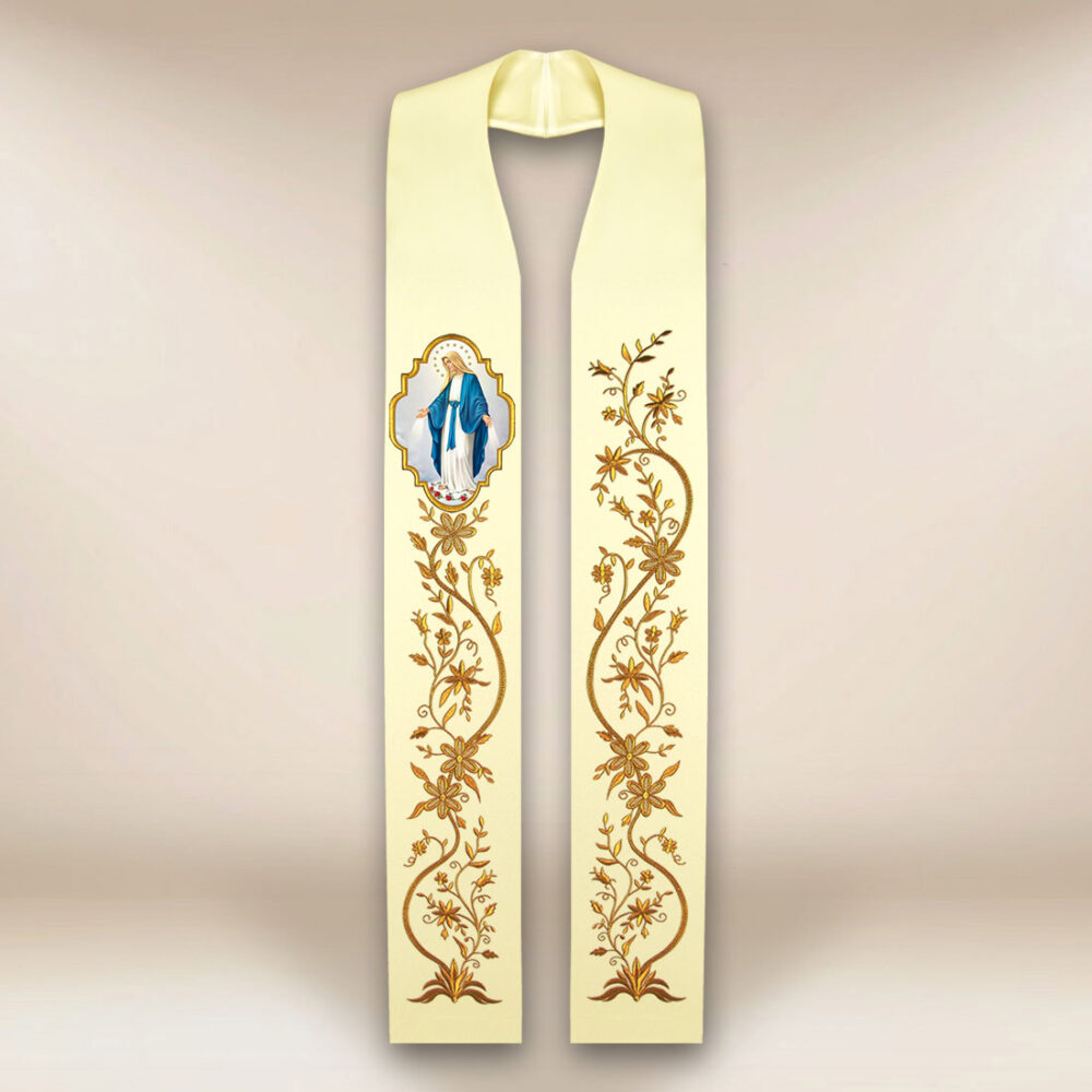 Estola con la imagen de Nuestra Señora Inmaculada