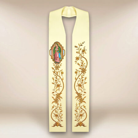 Estola con la imagen de Nuestra Señora de Guadalupe
