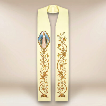 Estola con la imagen de la Madre de Dios Inmaculada