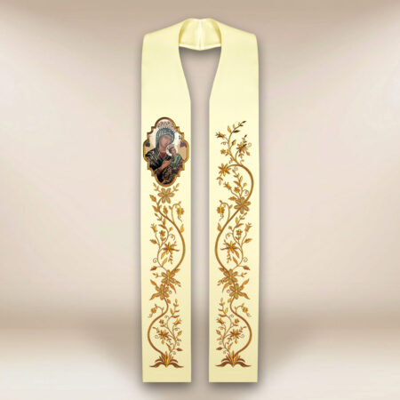 Estola con imagen de la Madre de Dios del Perpetuo Socorro