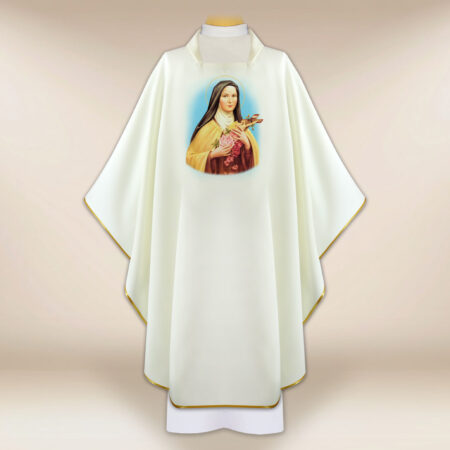 Casulla con imagen de Santa Teresa