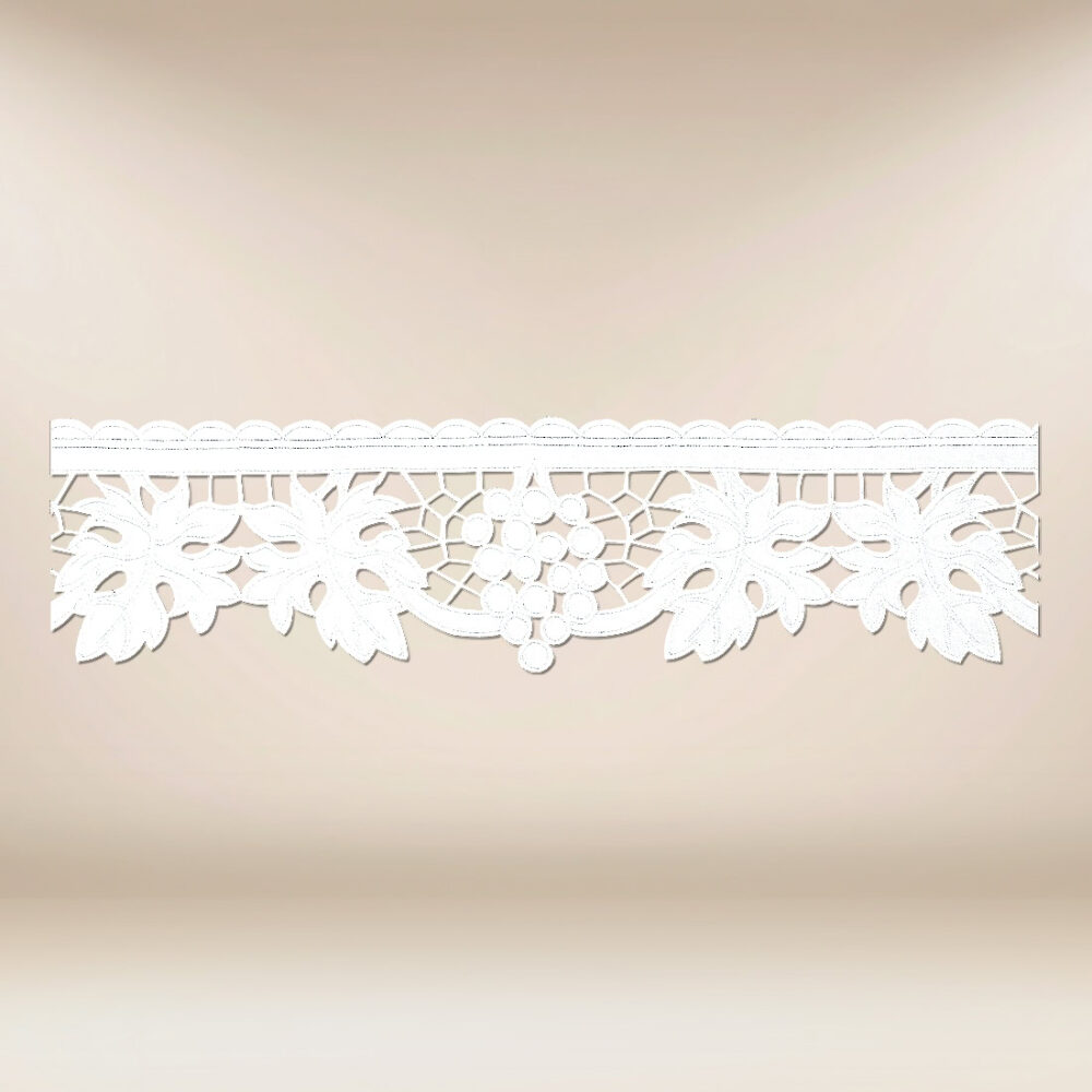 Encaje bordado blanco