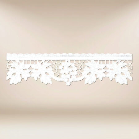 Encaje bordado blanco