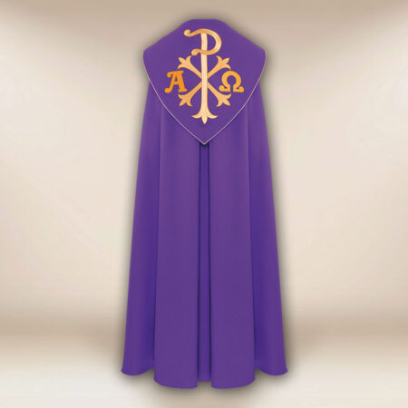 Capa bordada violeta Alfa Omega PX