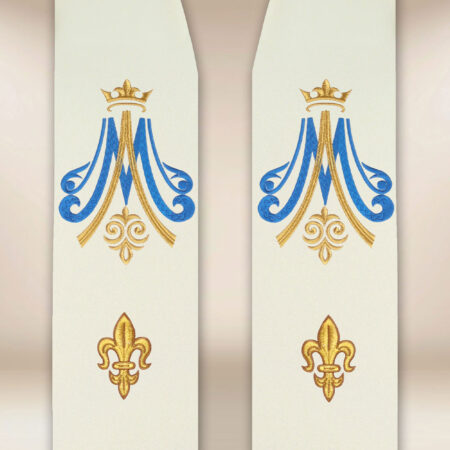 Estola bordada ecru Mariana