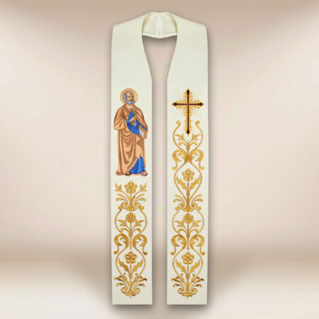 Estola bordada con la imagen de San Pedro