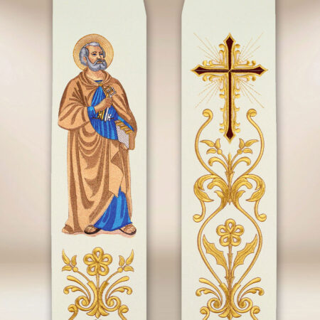 Estola bordada con la imagen de San Pedro