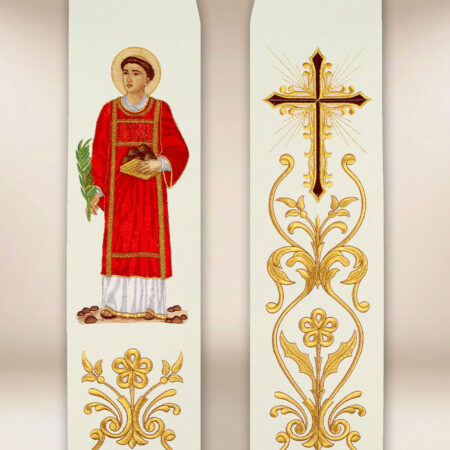 Estola bordada con la imagen de San Esteban