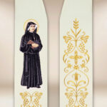 Estola bordada con la imagen de San Faustina