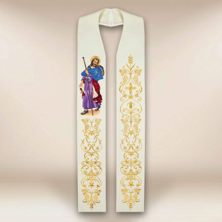 Estola bordada con la imagen de San Santiago