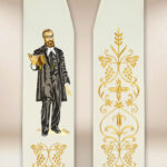 Estola bordada con la imagen de Bł. Edmund Bojanowski