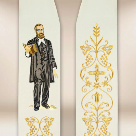 Estola bordada con la imagen de Bł. Edmund Bojanowski