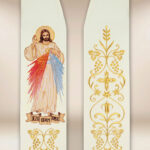 Estola bordada con la imagen de Jesús Misericordioso