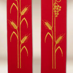 Estola bordada Alfa Omega roja