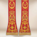 Estola litúrgica bordada Cruz roja