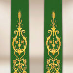 Estola litúrgica bordada Cruz verde