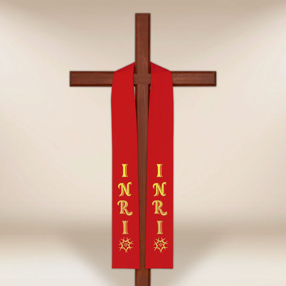 Estola bordada para la Cruz INRI