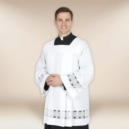 Sobrepelliz litúrgico de guipur IHS 182cm