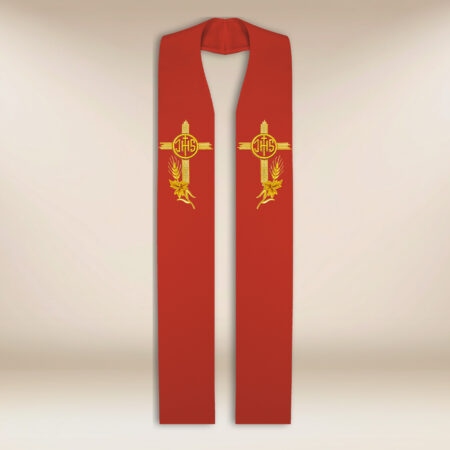 Estola sacerdotal IHS roja