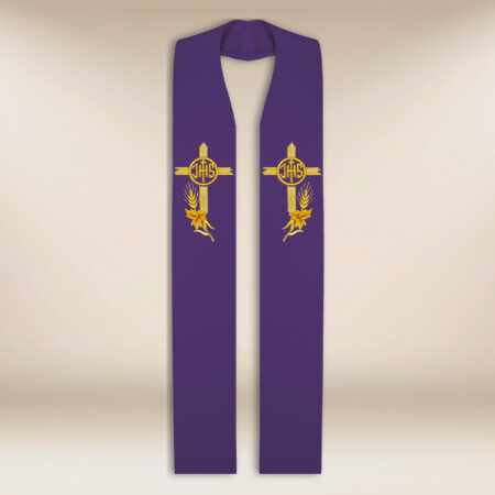 Estola sacerdotal IHS morada