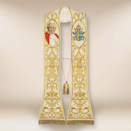 Estola bordada de San Juan Pablo II
