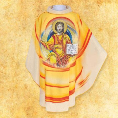 Casulla con la imagen de Jesucristo