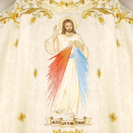 Casulla bordada litúrgica Jesús Misericordioso
