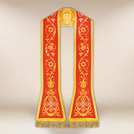 Estola bordada romana roja