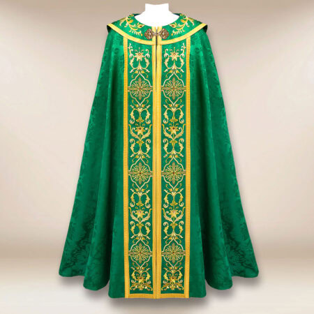Capa litúrgica bordada en verde