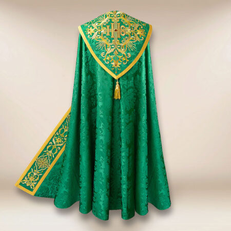 Capa litúrgica bordada en verde