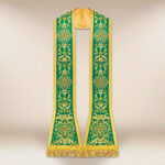 Estola bordada romana verde