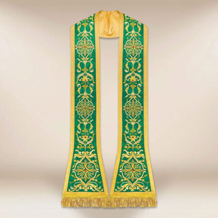 Estola bordada romana verde