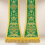 Estola bordada romana verde