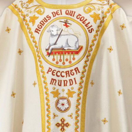 Casulla bordada Cordero de Dios premium