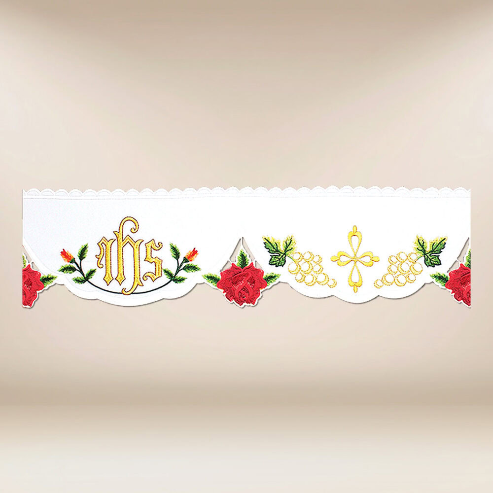 Encaje bordado de altar Rosas